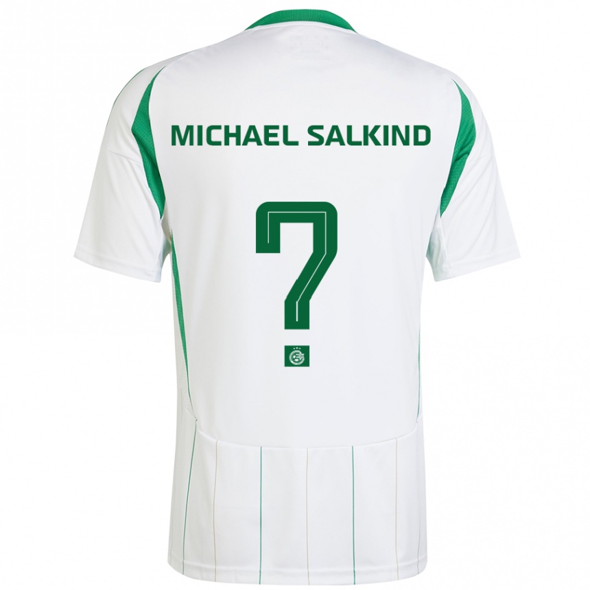 Kids Football Liav Michael Salkind #0 White Green Away Jersey 2024/25 T-Shirt Australia