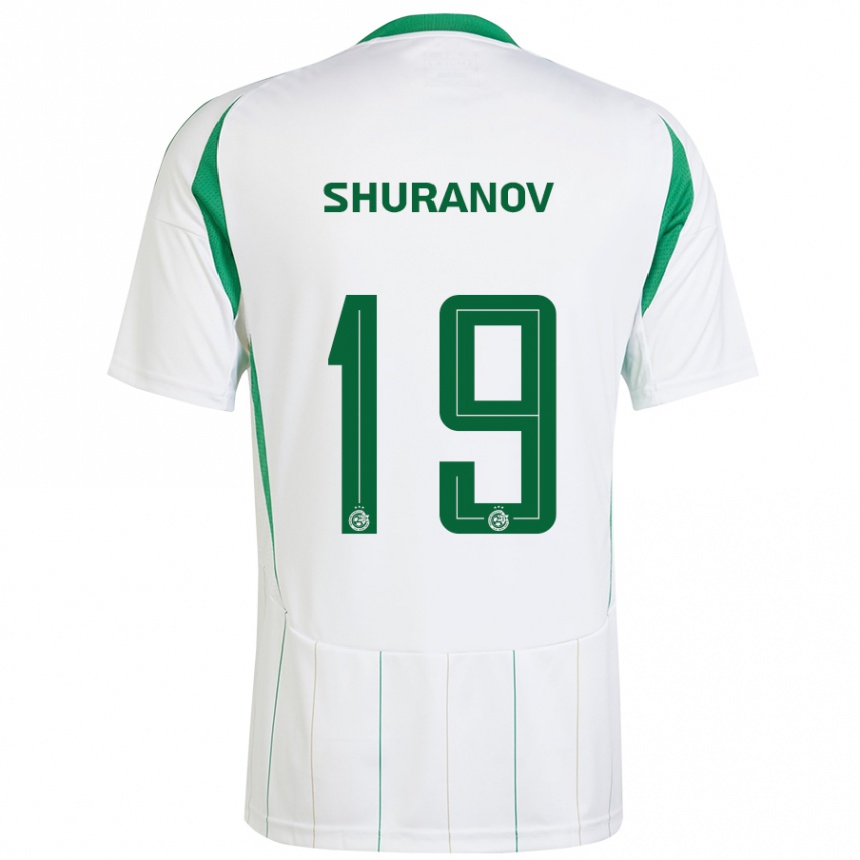 Kids Football Erik Shuranov #19 White Green Away Jersey 2024/25 T-Shirt Australia