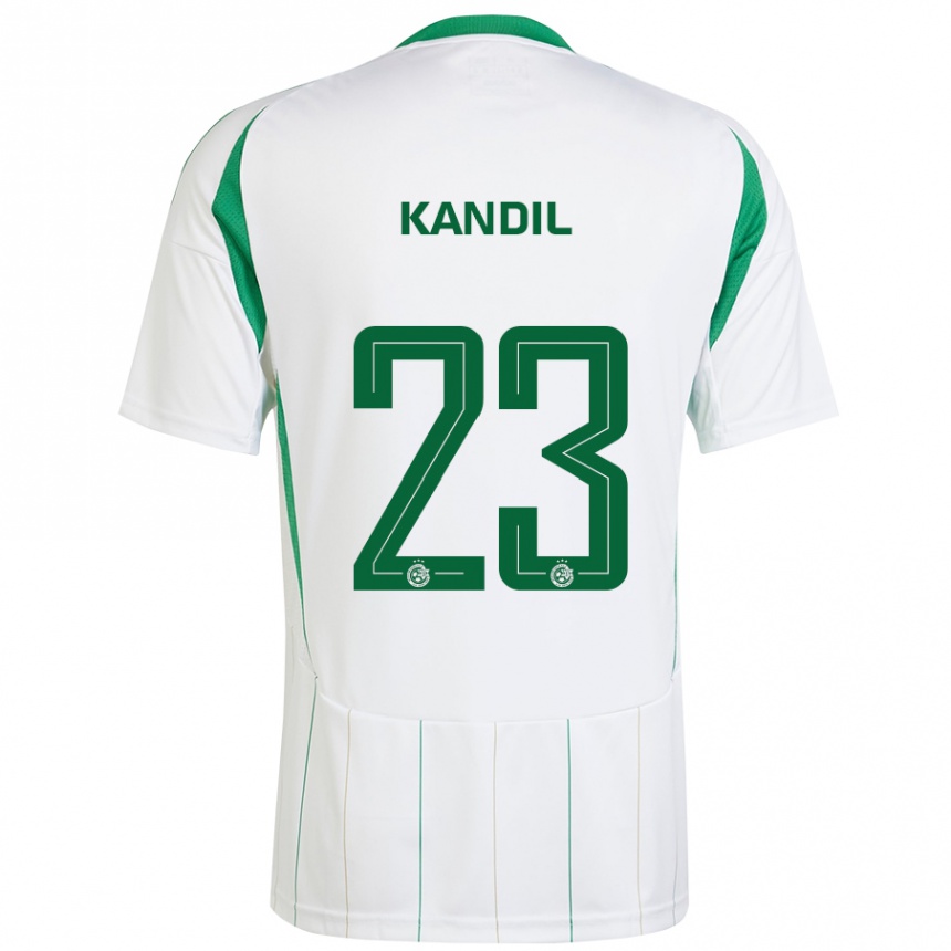 Kids Football Maor Kandil #23 White Green Away Jersey 2024/25 T-Shirt Australia