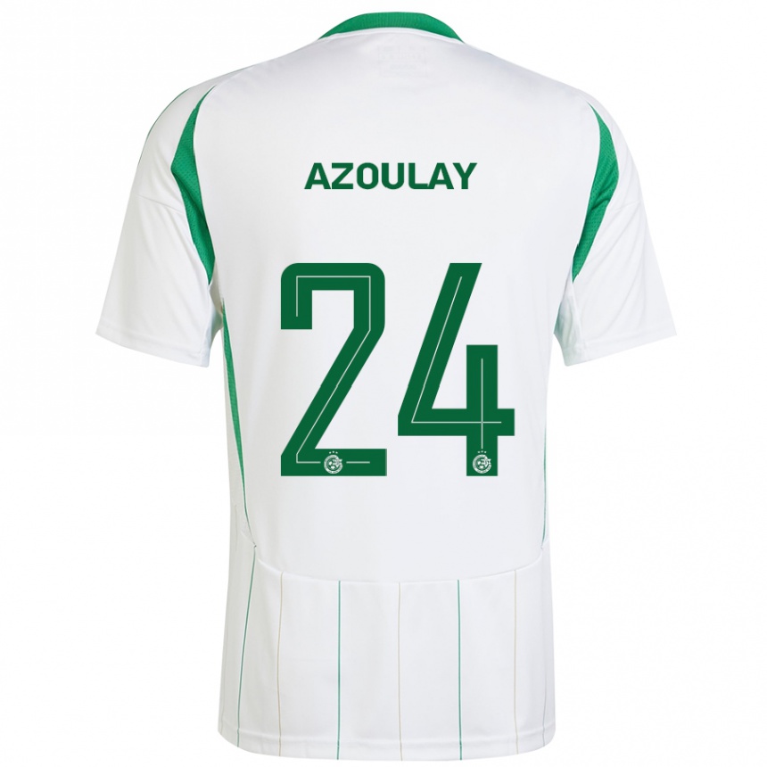 Kids Football Ethane Azoulay #24 White Green Away Jersey 2024/25 T-Shirt Australia