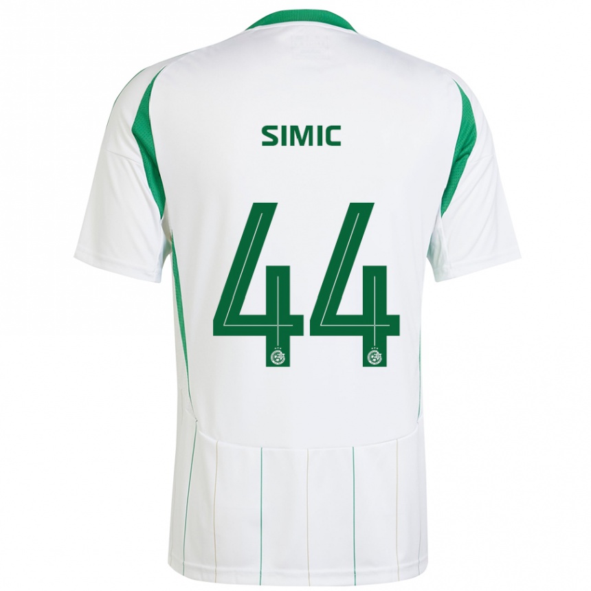 Kids Football Lorenco Simic #44 White Green Away Jersey 2024/25 T-Shirt Australia