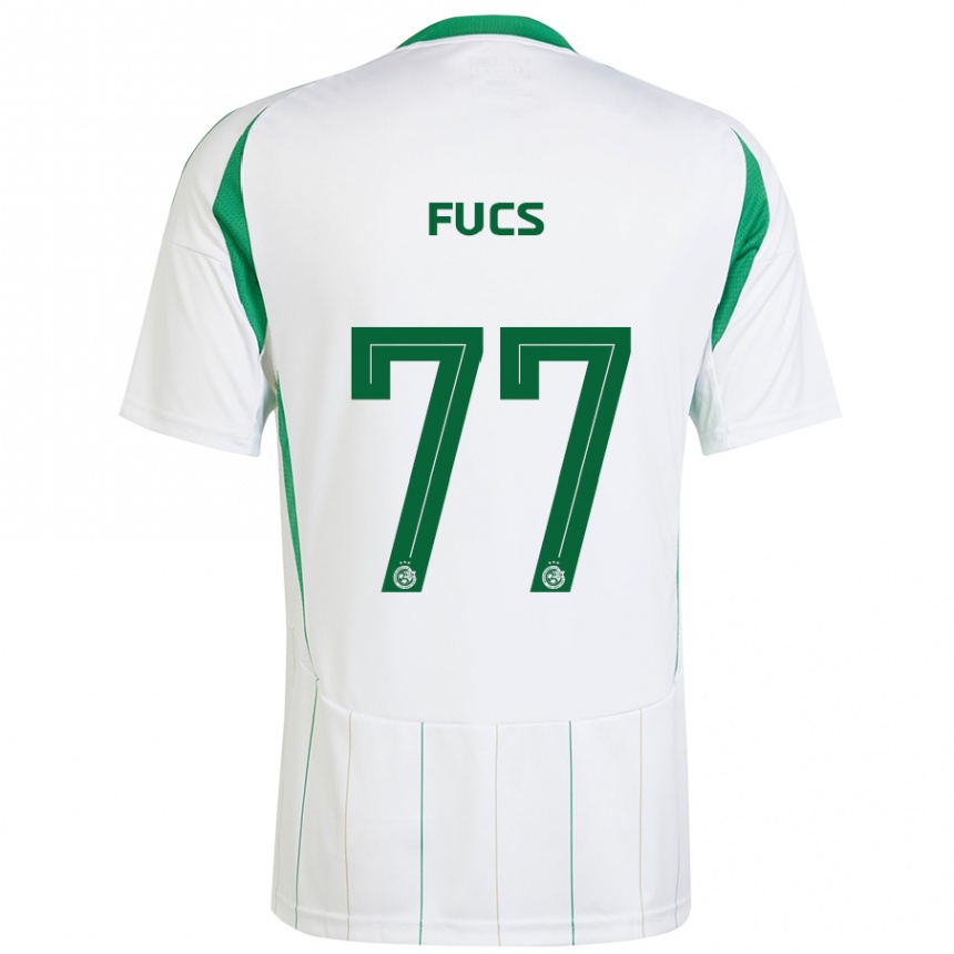 Kids Football Roee Fucs #77 White Green Away Jersey 2024/25 T-Shirt Australia