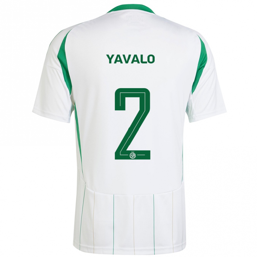 Kids Football Gatachao Yavalo #2 White Green Away Jersey 2024/25 T-Shirt Australia