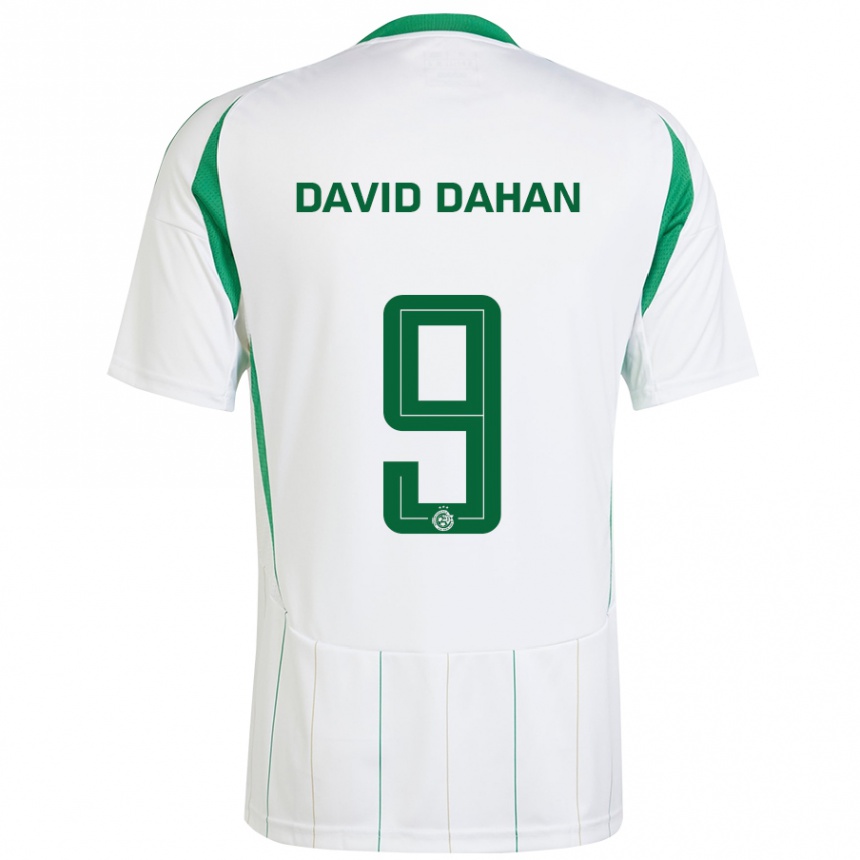 Kids Football Omer David Dahan #9 White Green Away Jersey 2024/25 T-Shirt Australia