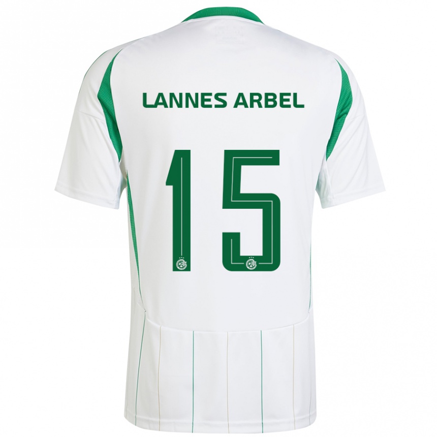 Kids Football Tomer Lannes Arbel #15 White Green Away Jersey 2024/25 T-Shirt Australia