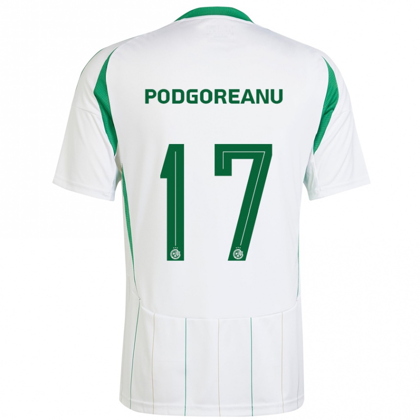 Kids Football Suf Podgoreanu #17 White Green Away Jersey 2024/25 T-Shirt Australia