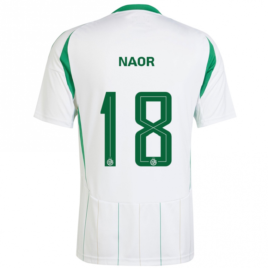 Kids Football Goni Naor #18 White Green Away Jersey 2024/25 T-Shirt Australia