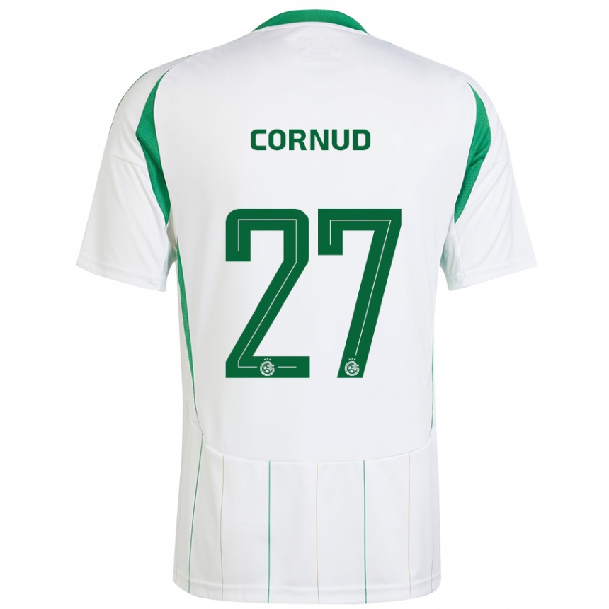 Kids Football Pierre Cornud #27 White Green Away Jersey 2024/25 T-Shirt Australia