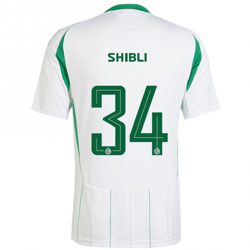 Kids Football Hamza Shibli #34 White Green Away Jersey 2024/25 T-Shirt Australia