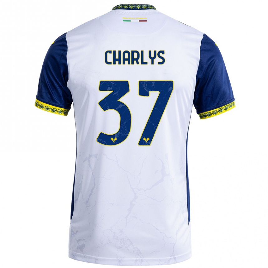 Kids Football Charlys #37 White Blue Away Jersey 2024/25 T-Shirt Australia