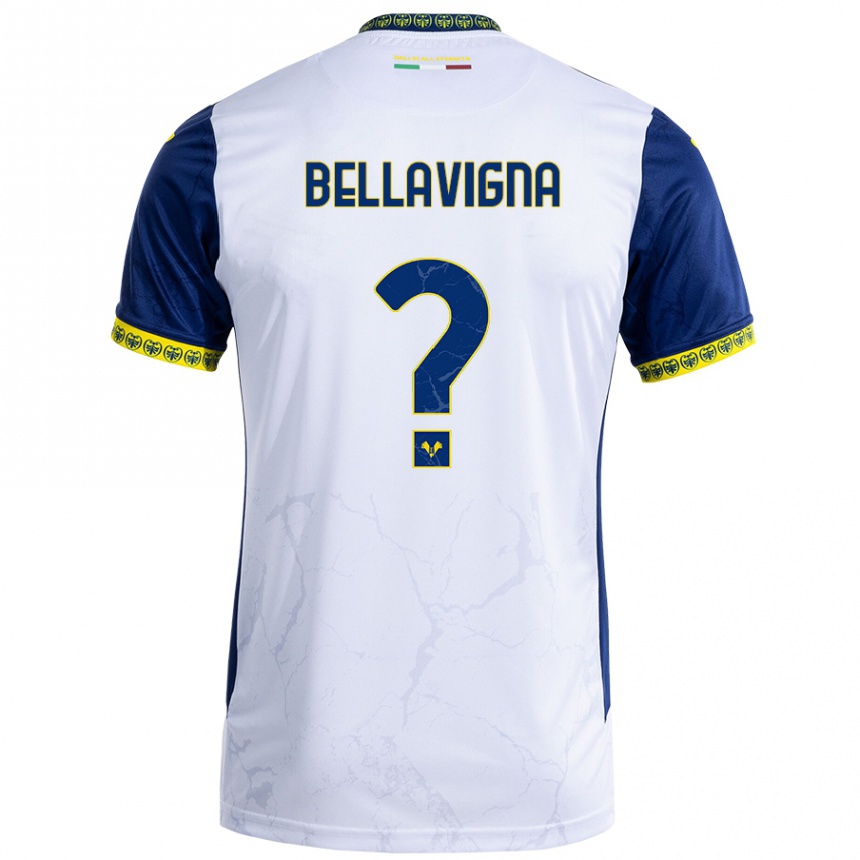 Kids Football Marco Bellavigna #0 White Blue Away Jersey 2024/25 T-Shirt Australia