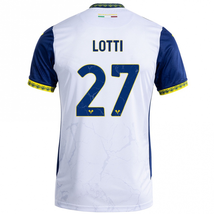 Kids Football Irene Lotti #27 White Blue Away Jersey 2024/25 T-Shirt Australia