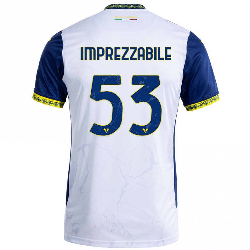 Kids Football Francesca Imprezzabile #53 White Blue Away Jersey 2024/25 T-Shirt Australia