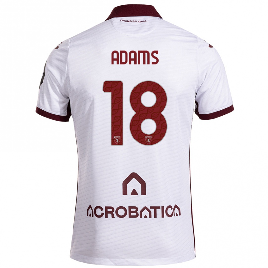 Kids Football Ché Adams #18 White Maroon Away Jersey 2024/25 T-Shirt Australia