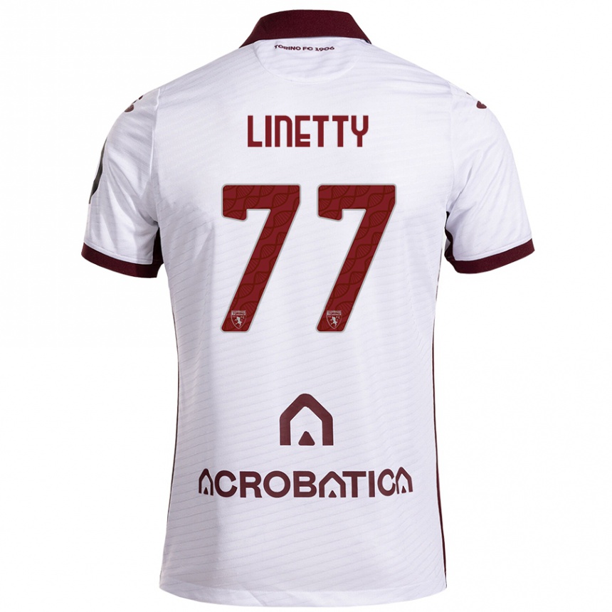 Kids Football Karol Linetty #77 White Maroon Away Jersey 2024/25 T-Shirt Australia