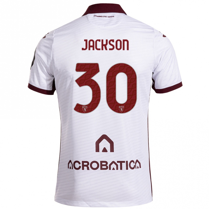 Kids Football Michael Jackson #30 White Maroon Away Jersey 2024/25 T-Shirt Australia