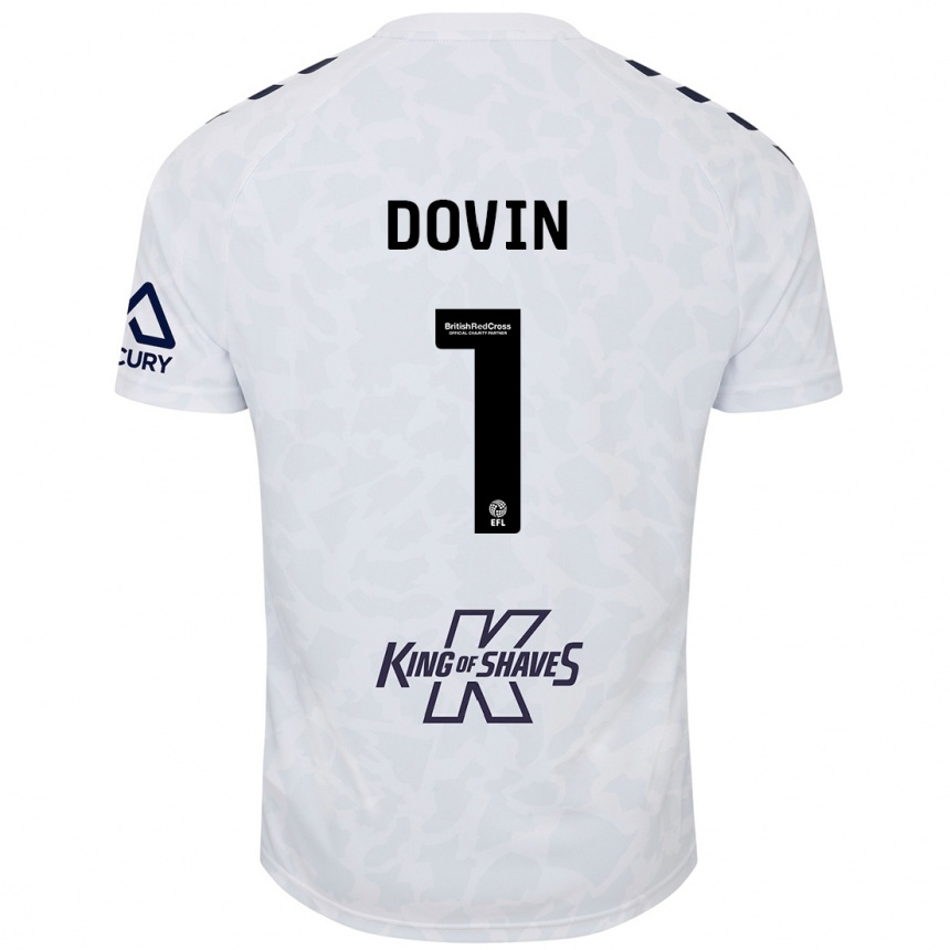 Kids Football Oliver Dovin #1 White Away Jersey 2024/25 T-Shirt Australia