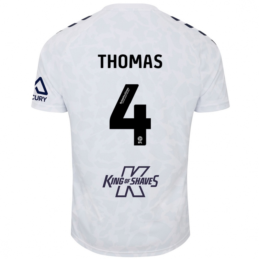 Kids Football Bobby Thomas #4 White Away Jersey 2024/25 T-Shirt Australia