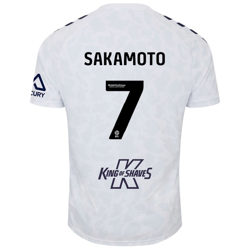 Kids Football Tatsuhiro Sakamoto #7 White Away Jersey 2024/25 T-Shirt Australia