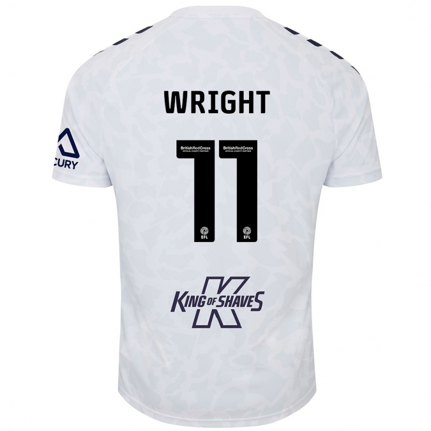 Kids Football Haji Wright #11 White Away Jersey 2024/25 T-Shirt Australia