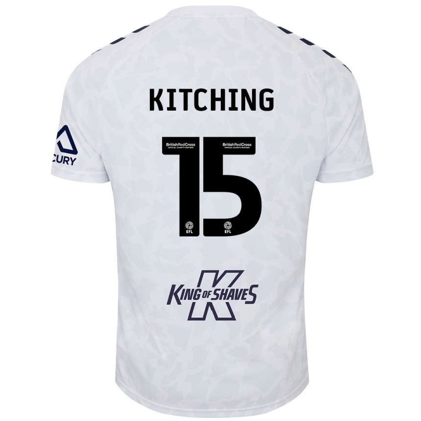 Kids Football Liam Kitching #15 White Away Jersey 2024/25 T-Shirt Australia