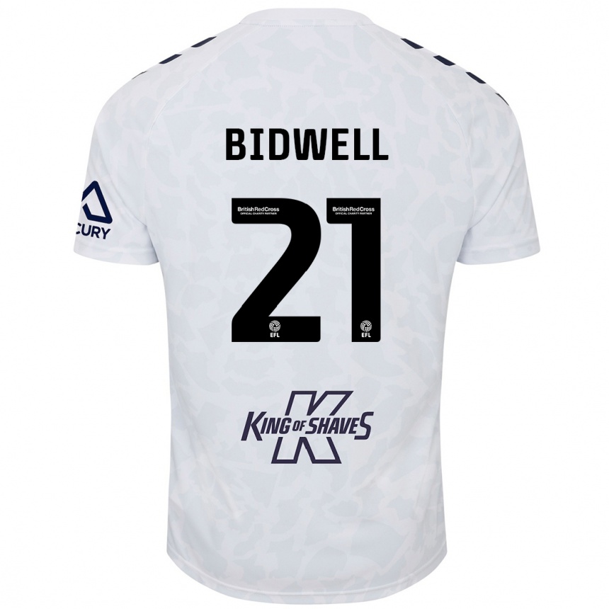 Kids Football Jake Bidwell #21 White Away Jersey 2024/25 T-Shirt Australia