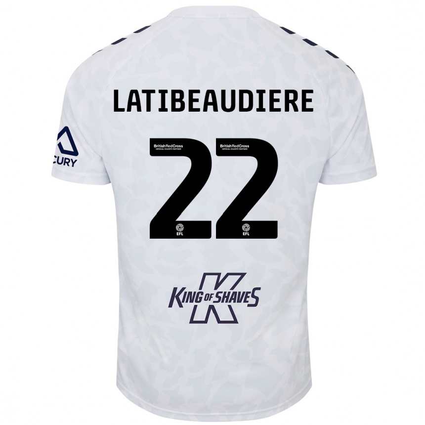 Kids Football Joel Latibeaudiere #22 White Away Jersey 2024/25 T-Shirt Australia