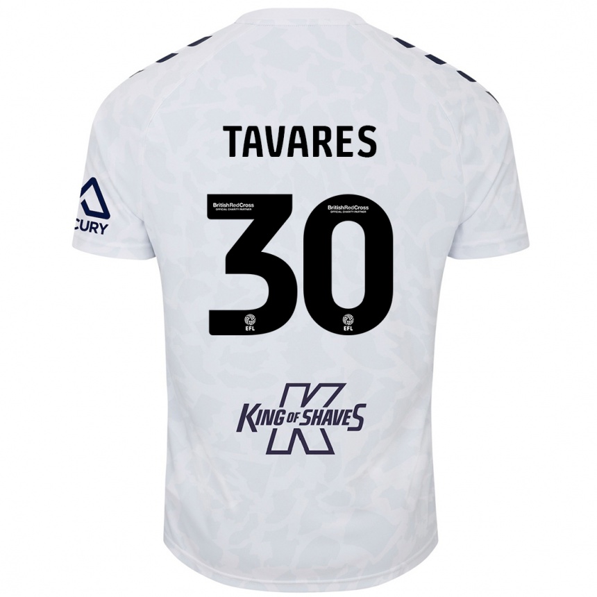 Kids Football Fábio Tavares #30 White Away Jersey 2024/25 T-Shirt Australia