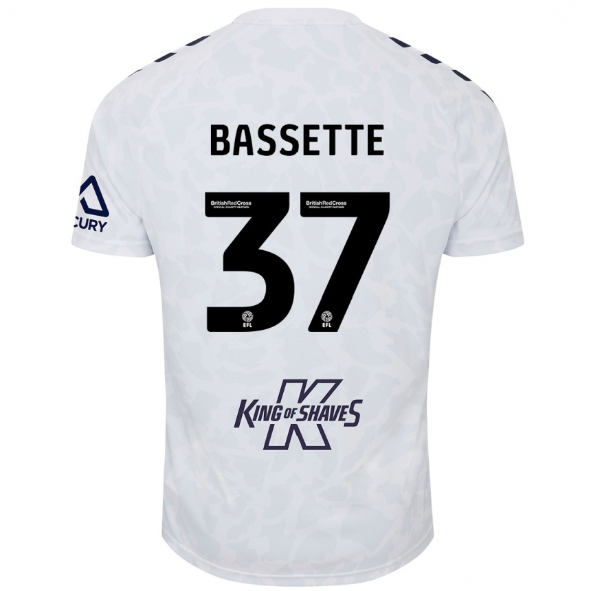 Kids Football Norman Bassette #37 White Away Jersey 2024/25 T-Shirt Australia