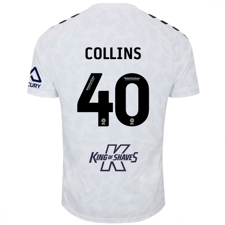 Kids Football Brad Collins #40 White Away Jersey 2024/25 T-Shirt Australia