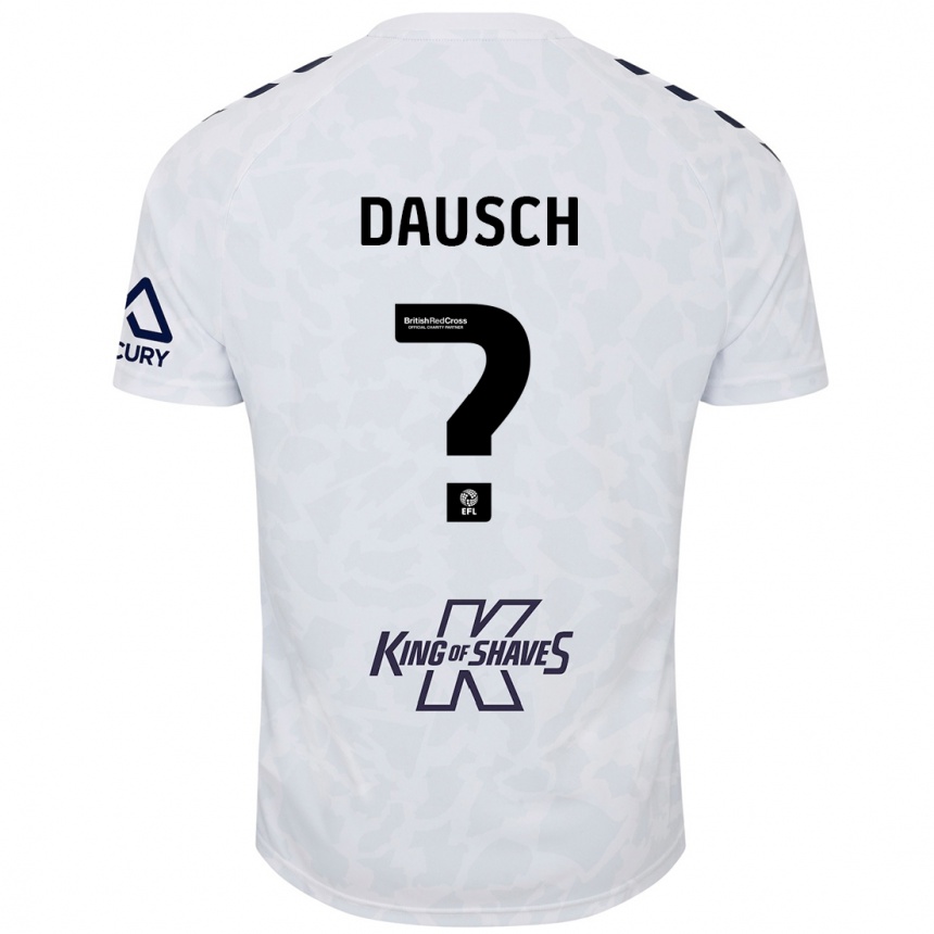 Kids Football Aiden Dausch #0 White Away Jersey 2024/25 T-Shirt Australia