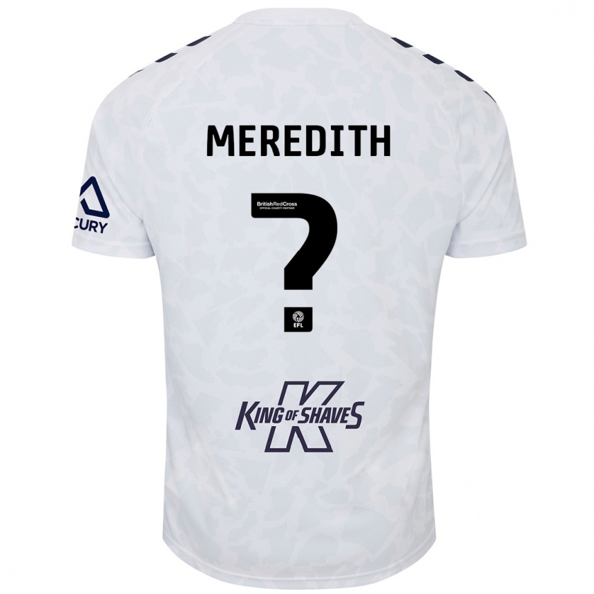 Kids Football Eliot Meredith #0 White Away Jersey 2024/25 T-Shirt Australia