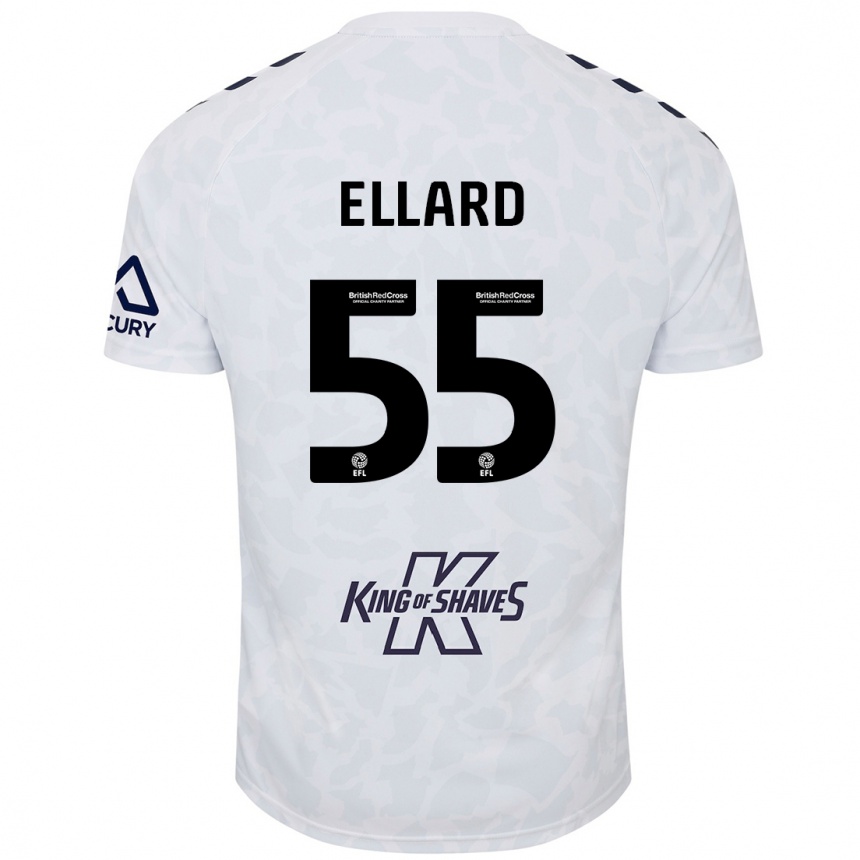 Kids Football Aston Ellard #55 White Away Jersey 2024/25 T-Shirt Australia