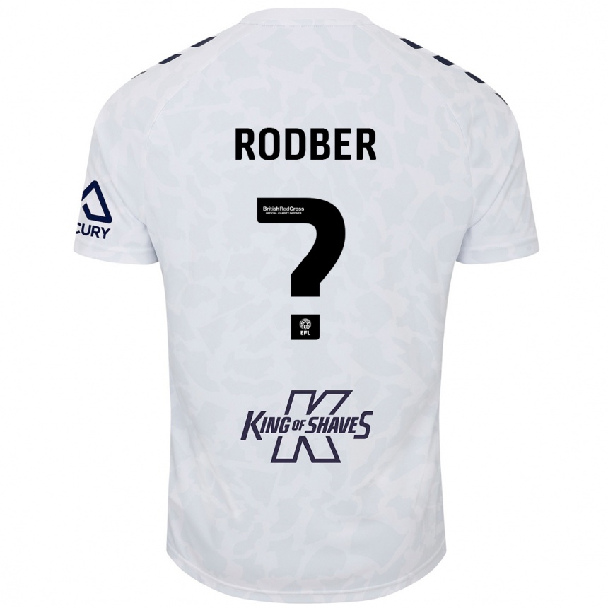 Kids Football Samuel Rodber #0 White Away Jersey 2024/25 T-Shirt Australia