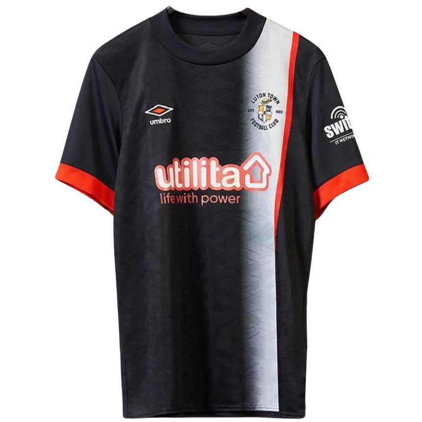 Kids Football Dylan Stitt #0 Black Orange Away Jersey 2024/25 T-Shirt Australia