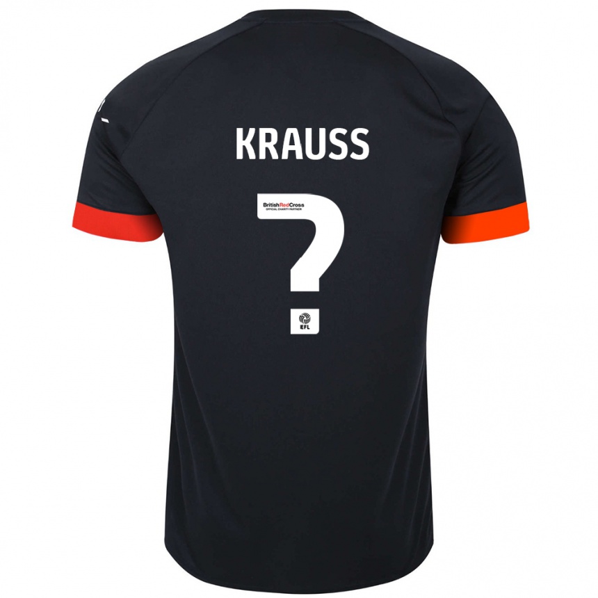 Kids Football Tom Krauß #0 Black Orange Away Jersey 2024/25 T-Shirt Australia