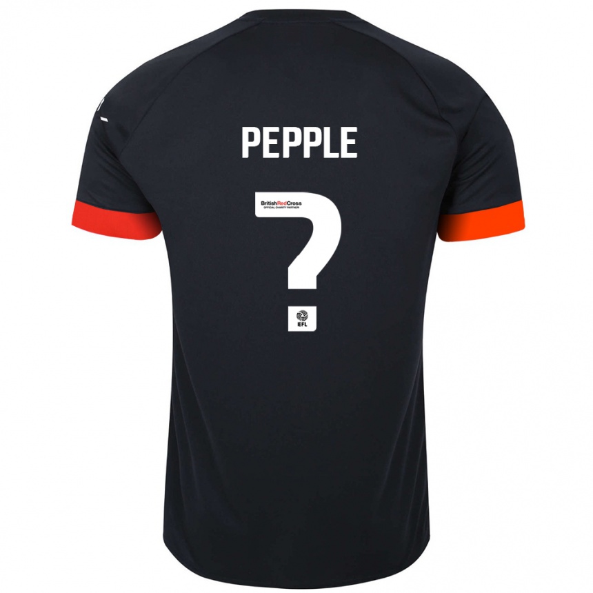 Kids Football Aribim Pepple #0 Black Orange Away Jersey 2024/25 T-Shirt Australia