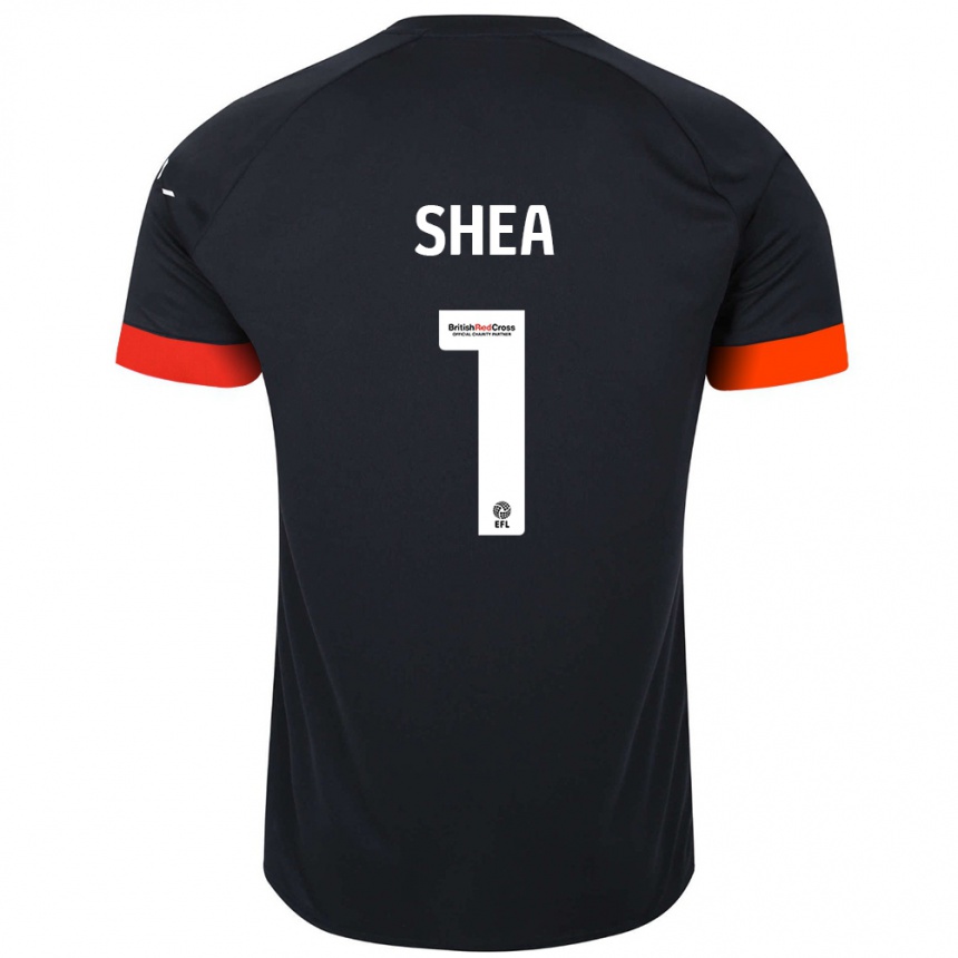 Kids Football James Shea #1 Black Orange Away Jersey 2024/25 T-Shirt Australia