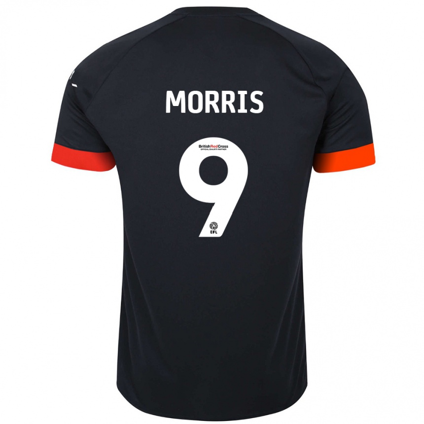 Kids Football Carlton Morris #9 Black Orange Away Jersey 2024/25 T-Shirt Australia