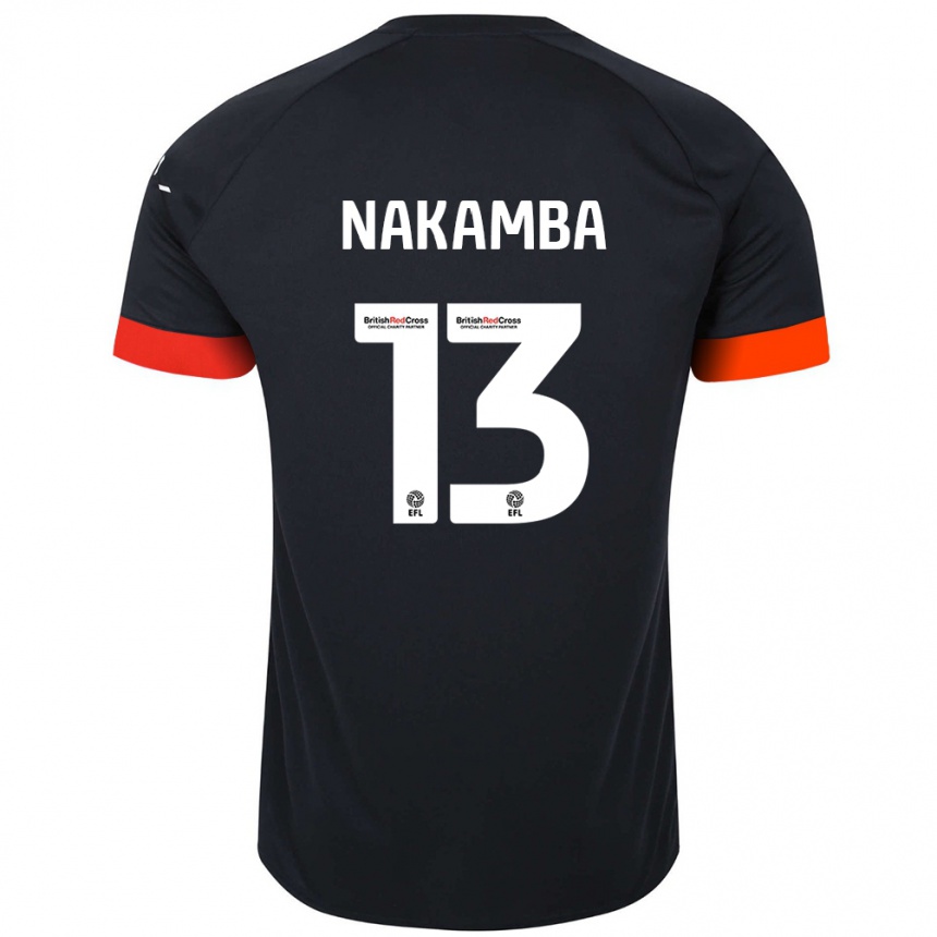 Kids Football Marvelous Nakamba #13 Black Orange Away Jersey 2024/25 T-Shirt Australia