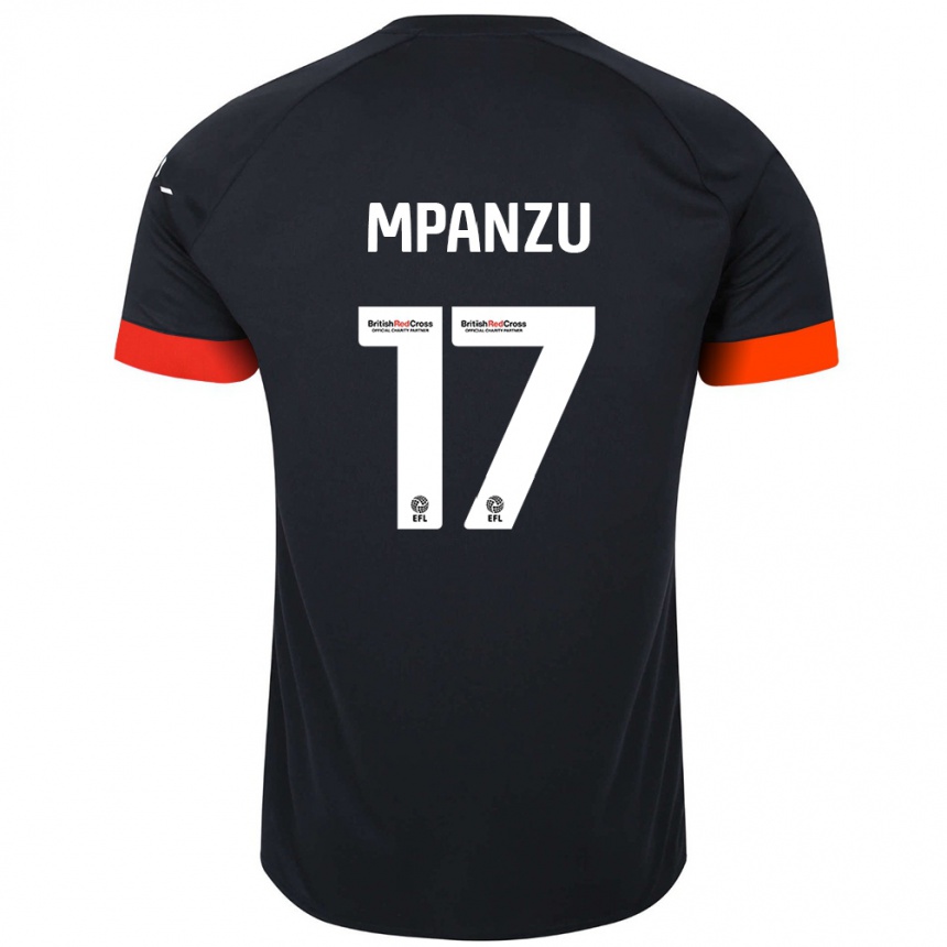 Kids Football Pelly Ruddock Mpanzu #17 Black Orange Away Jersey 2024/25 T-Shirt Australia