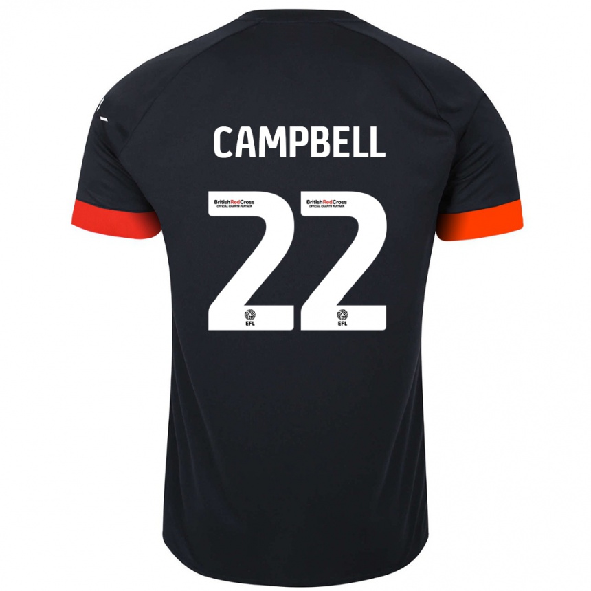 Kids Football Allan Campbell #22 Black Orange Away Jersey 2024/25 T-Shirt Australia