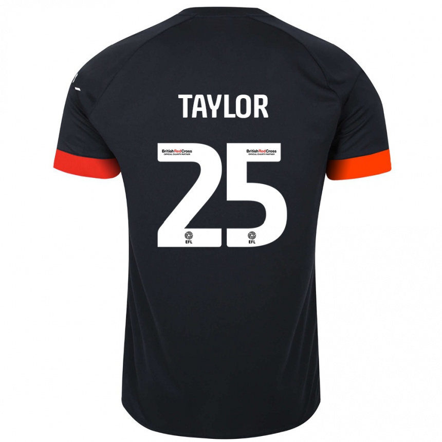 Kids Football Joe Taylor #25 Black Orange Away Jersey 2024/25 T-Shirt Australia