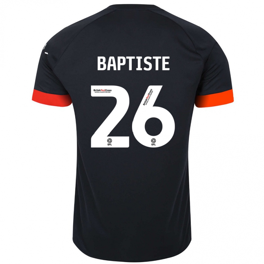 Kids Football Shandon Baptiste #26 Black Orange Away Jersey 2024/25 T-Shirt Australia