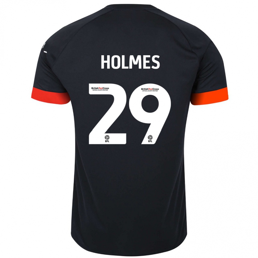 Kids Football Tom Holmes #29 Black Orange Away Jersey 2024/25 T-Shirt Australia