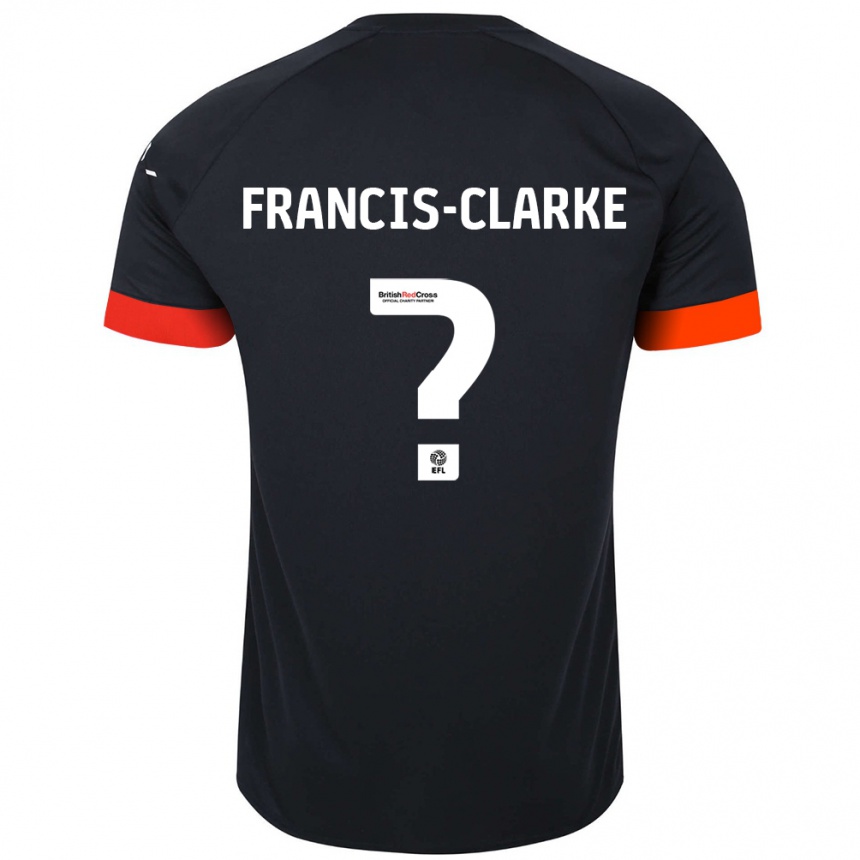 Kids Football Aidan Francis-Clarke #0 Black Orange Away Jersey 2024/25 T-Shirt Australia