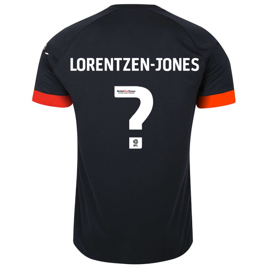 Kids Football Jack Lorentzen-Jones #0 Black Orange Away Jersey 2024/25 T-Shirt Australia