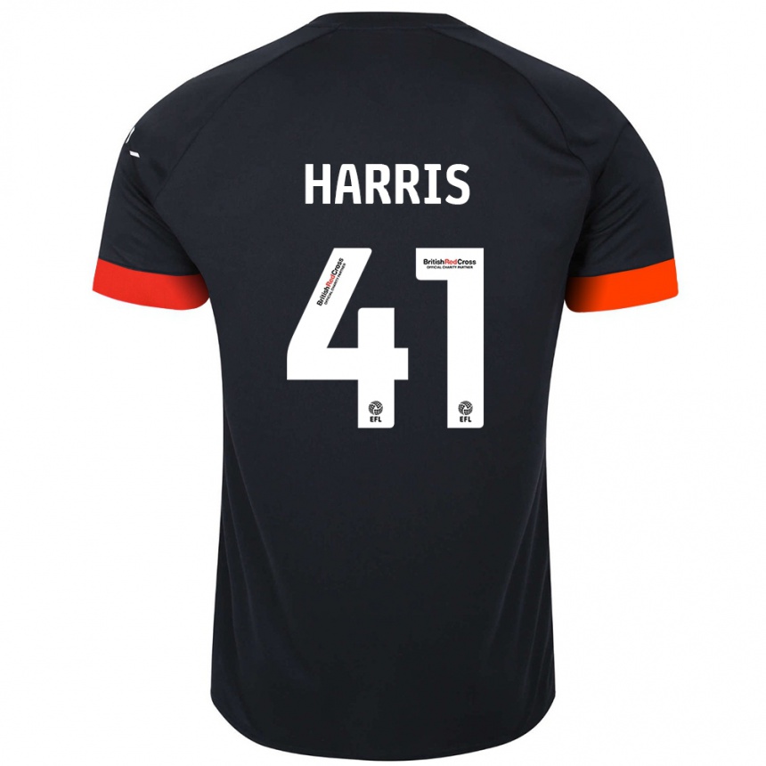 Kids Football Taylan Harris #41 Black Orange Away Jersey 2024/25 T-Shirt Australia