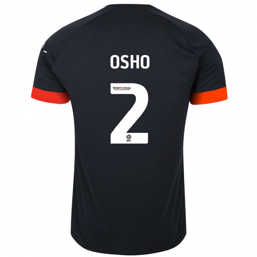 Kids Football Gabriel Osho #2 Black Orange Away Jersey 2024/25 T-Shirt Australia