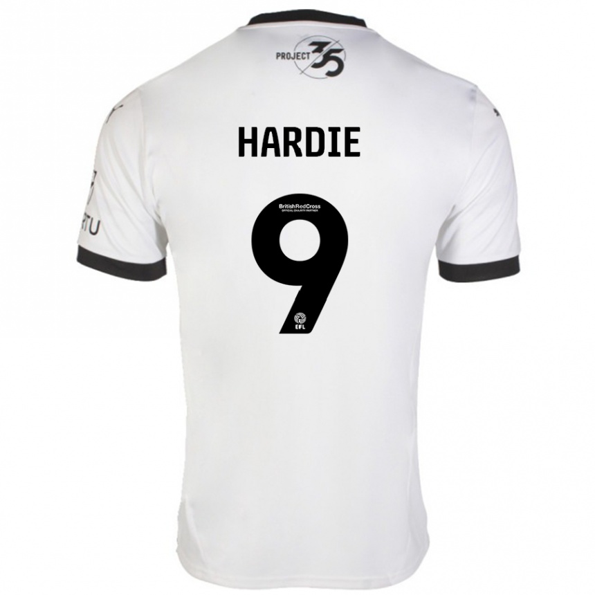 Kids Football Ryan Hardie #9 White Black Away Jersey 2024/25 T-Shirt Australia